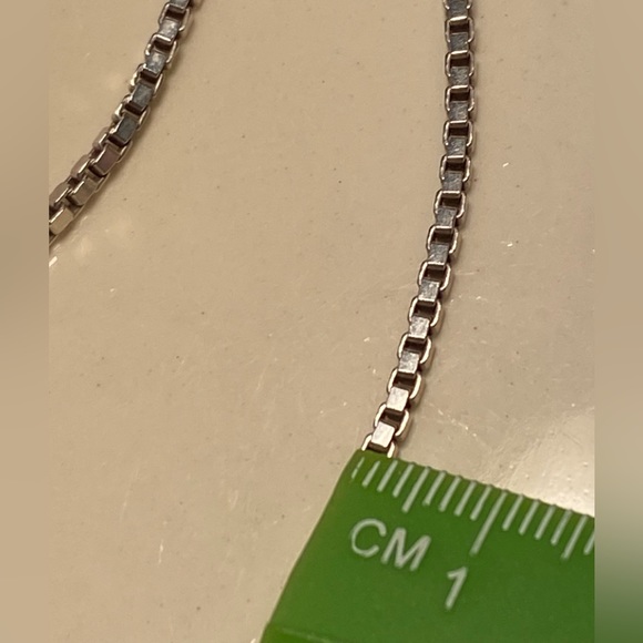 π Menβs 925 sterling silver stamped box chain. 22β. - Picture 9 of 11
